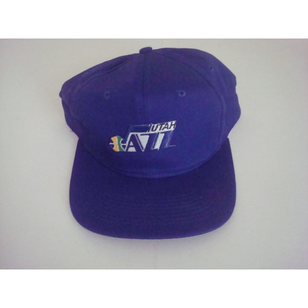 UTAH JAZZ 90S SNAPBACK HAT CAP VINTAGE DEADSTOCK B2